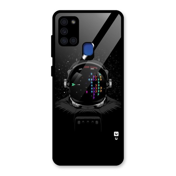 Gamer Head Glass Back Case for Galaxy A21s