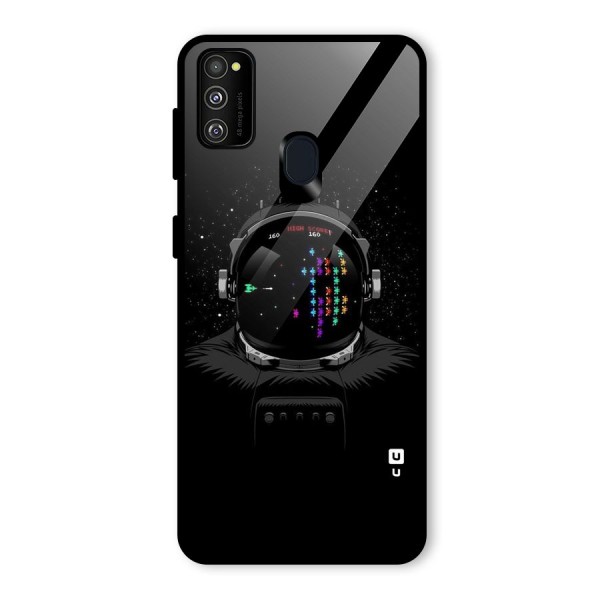 Gamer Head Glass Back Case for Galaxy M21