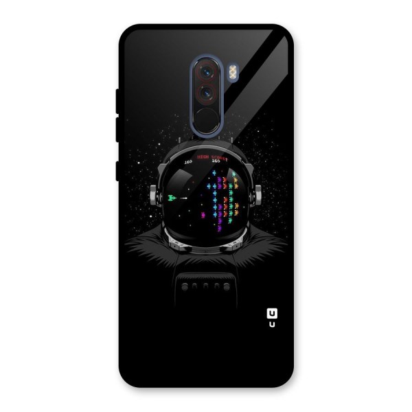 Gamer Head Glass Back Case for Poco F1