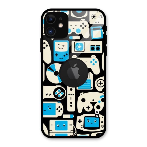 Gamers Glass Back Case for iPhone 11 Logo Cut