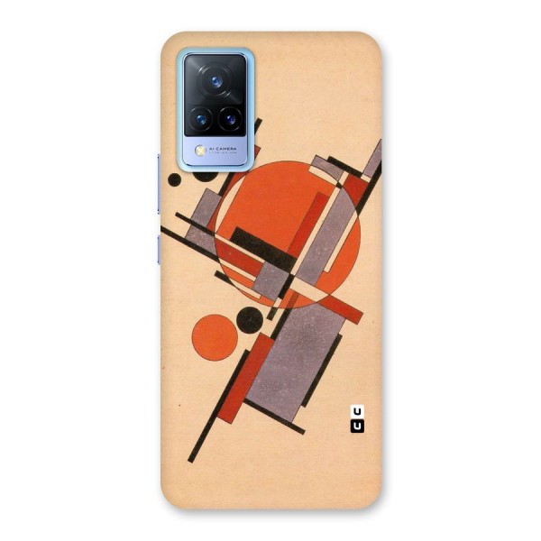 Geo Abstract Metrics Back Case for Vivo V21 5G