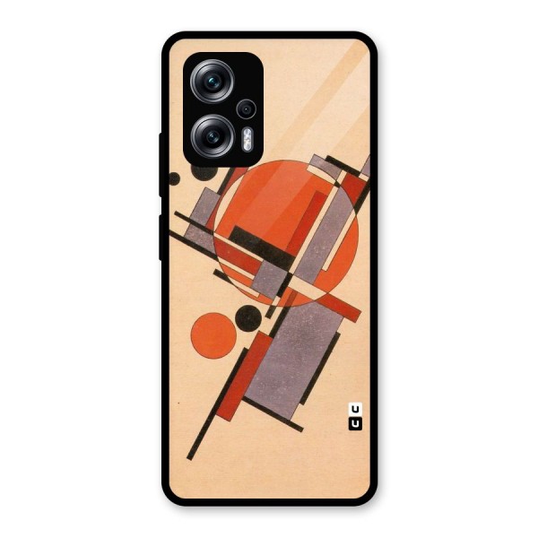 Geo Abstract Metrics Glass Back Case for Redmi K50i