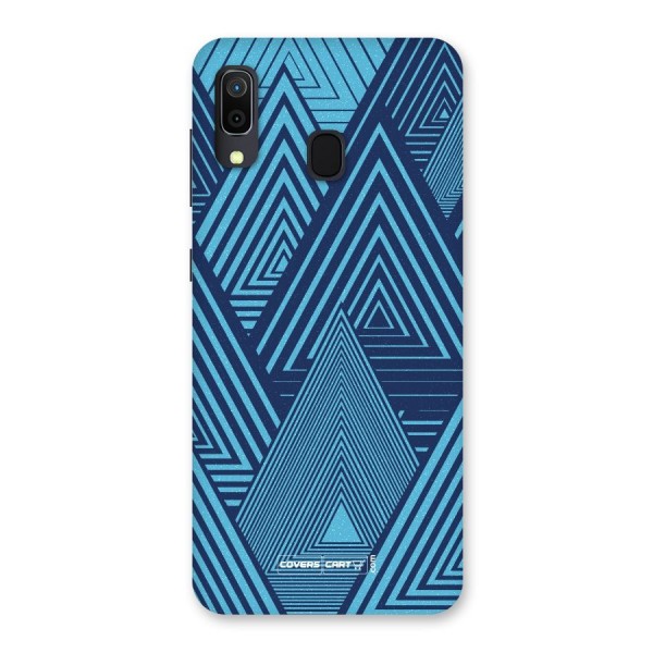 Geometric Blue Print Back Case for Galaxy A20