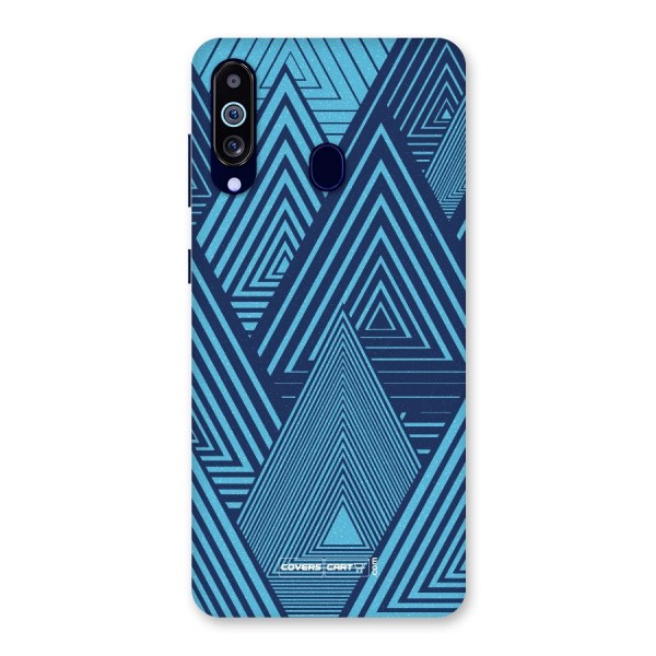 Geometric Blue Print Back Case for Galaxy A60