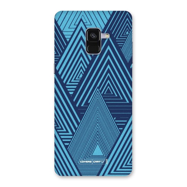 Geometric Blue Print Back Case for Galaxy A8 Plus