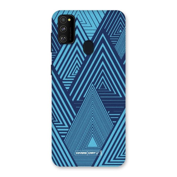 Geometric Blue Print Back Case for Galaxy M21