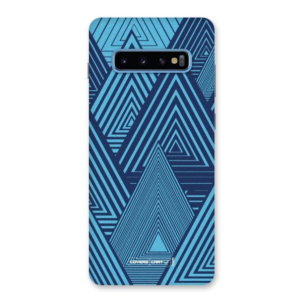 Geometric Blue Print Back Case for Galaxy S10 Plus