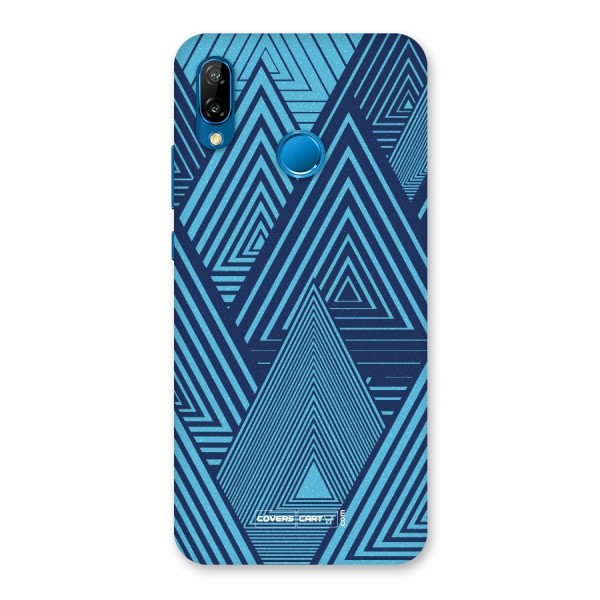 Geometric Blue Print Back Case for Huawei P20 Lite