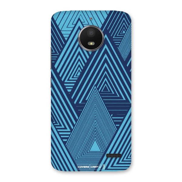 Geometric Blue Print Back Case for Moto E4