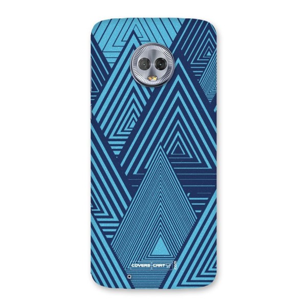 Geometric Blue Print Back Case for Moto G6