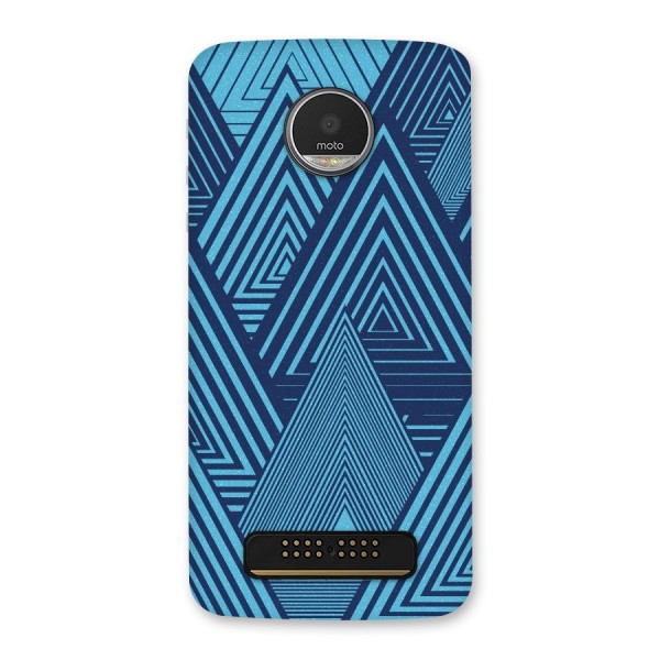 Geometric Blue Print Back Case for Moto Z Play