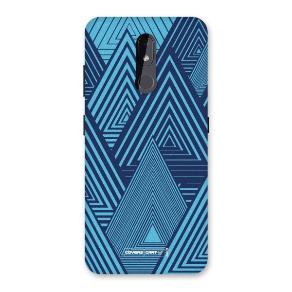 Geometric Blue Print Back Case for Nokia 3.2