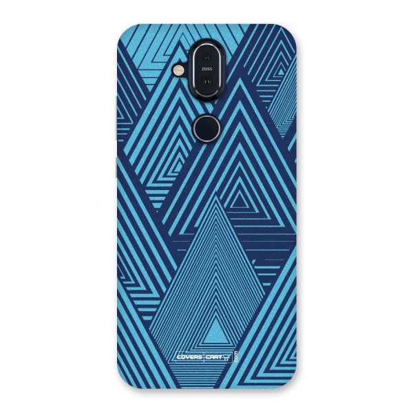 Geometric Blue Print Back Case for Nokia 8.1