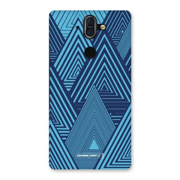 Geometric Blue Print Back Case for Nokia 8 Sirocco