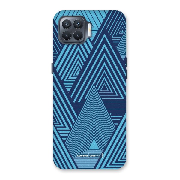 Geometric Blue Print Back Case for Oppo F17 Pro