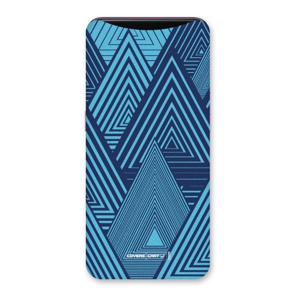 Geometric Blue Print Back Case for Oppo Find X