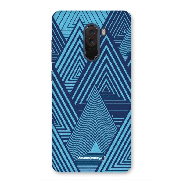 Geometric Blue Print Back Case for Poco F1