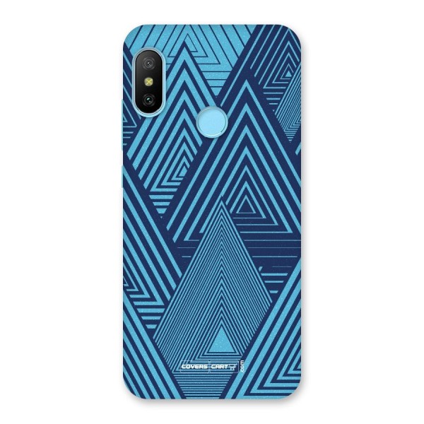 Geometric Blue Print Back Case for Redmi 6 Pro