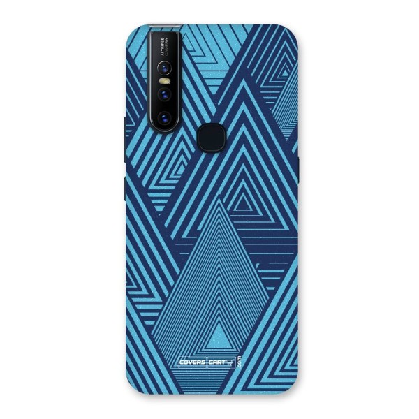 Geometric Blue Print Back Case for Vivo V15