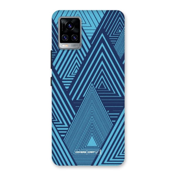 Geometric Blue Print Back Case for Vivo V20 Pro