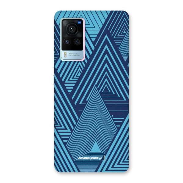 Geometric Blue Print Back Case for Vivo X60 Pro