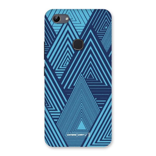 Geometric Blue Print Back Case for Vivo Y81