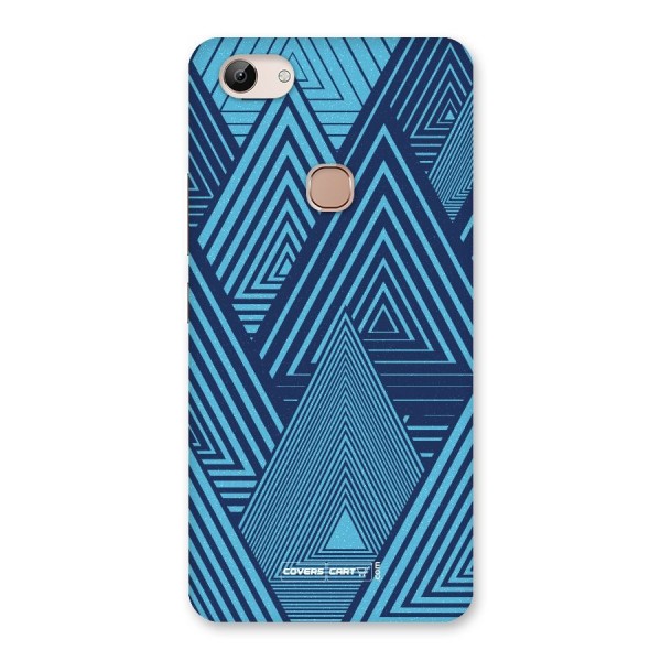 Geometric Blue Print Back Case for Vivo Y83