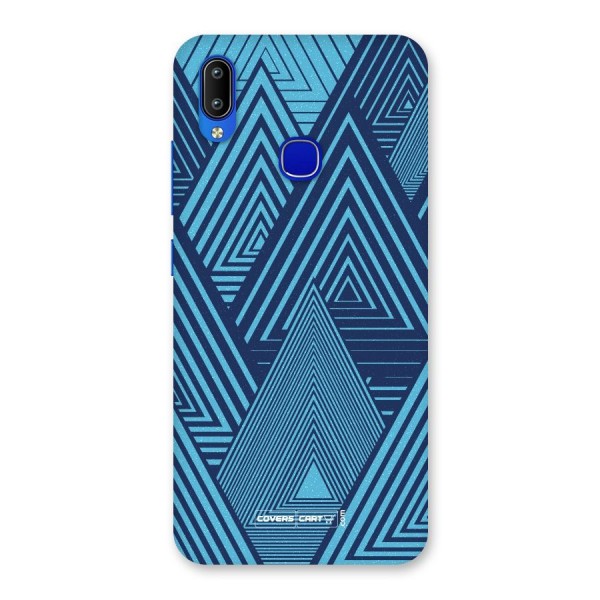 Geometric Blue Print Back Case for Vivo Y91