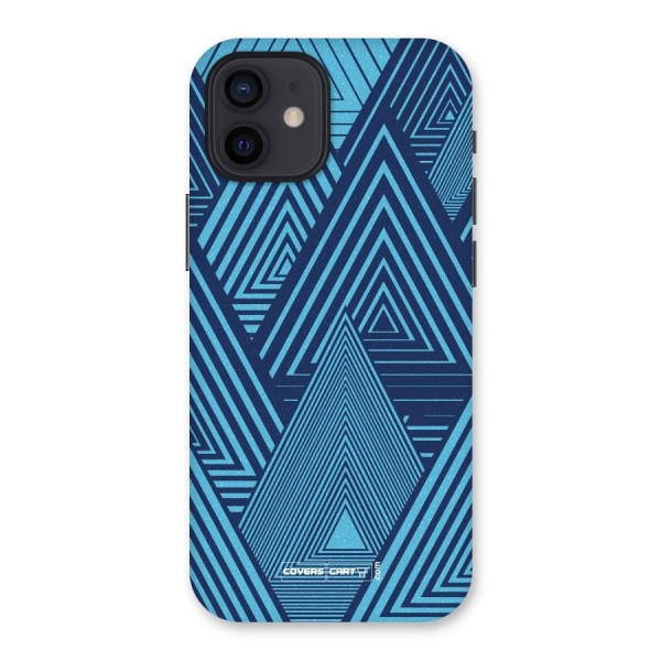 Geometric Blue Print Back Case for iPhone 12