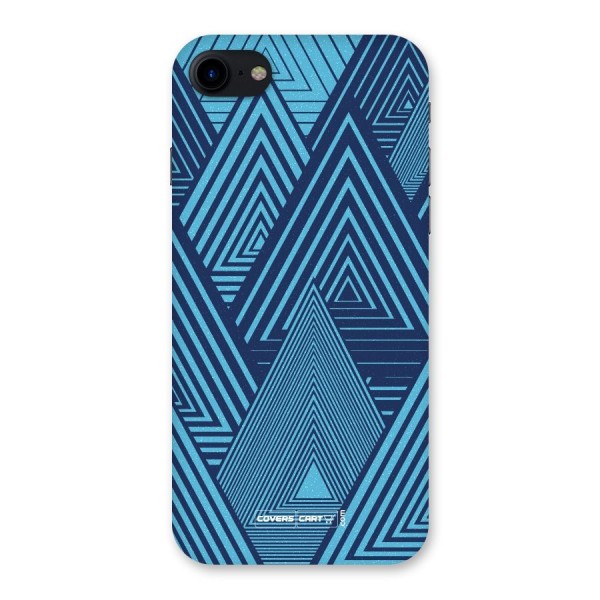 Geometric Blue Print Back Case for iPhone SE 2020