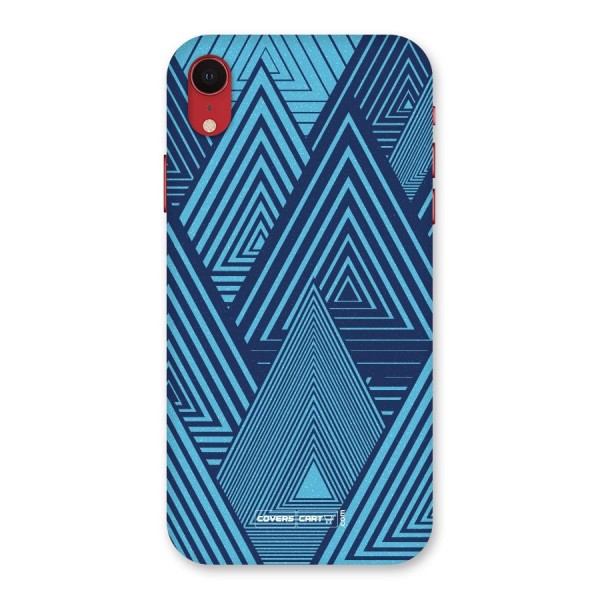 Geometric Blue Print Back Case for iPhone XR