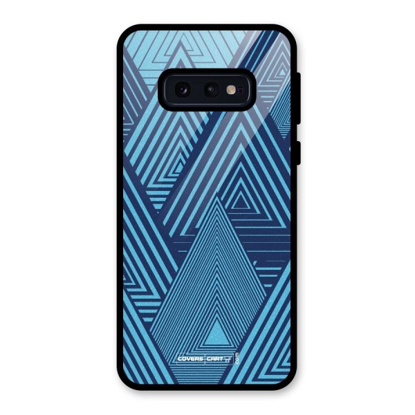 Geometric Blue Print Glass Back Case for Galaxy S10e