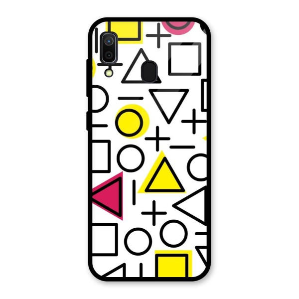 Geometry Pattern Glass Back Case for Galaxy A30