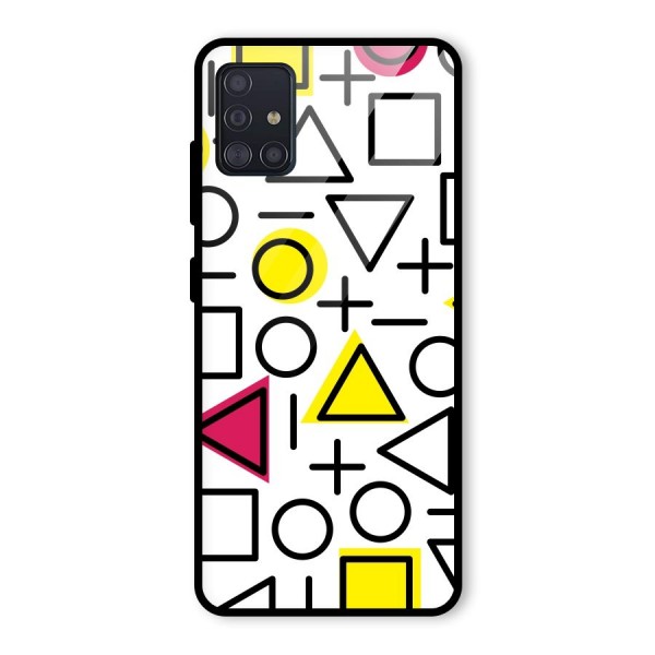 Geometry Pattern Glass Back Case for Galaxy A51