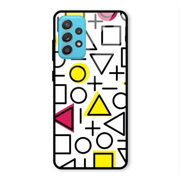 Geometry Pattern Glass Back Case for Galaxy A52s 5G