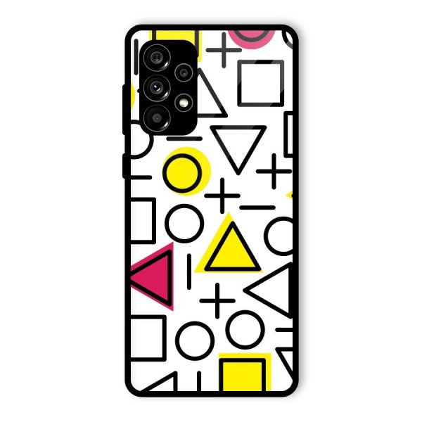 Geometry Pattern Glass Back Case for Galaxy A73 5G