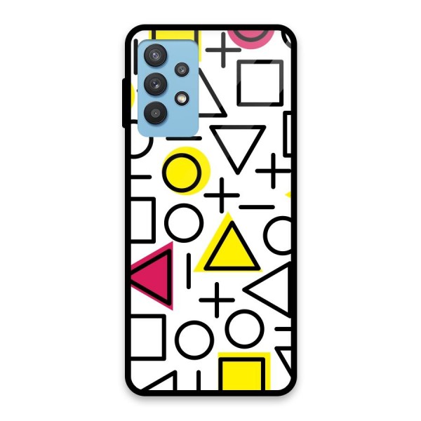 Geometry Pattern Glass Back Case for Galaxy M32 5G