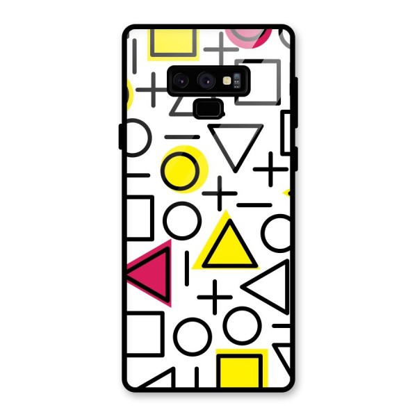 Geometry Pattern Glass Back Case for Galaxy Note 9