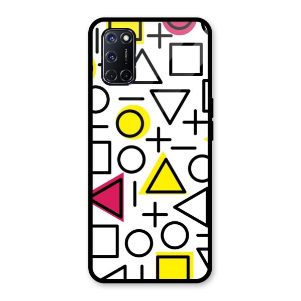 Geometry Pattern Glass Back Case for Oppo A52