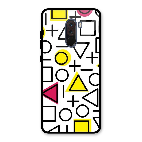 Geometry Pattern Glass Back Case for Poco F1