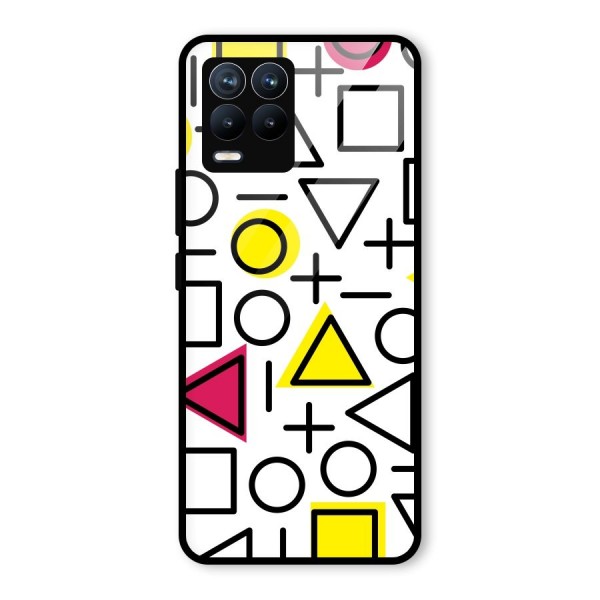 Geometry Pattern Glass Back Case for Realme 8 Pro