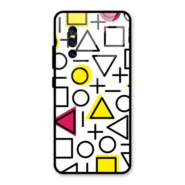 Geometry Pattern Glass Back Case for Vivo V15 Pro