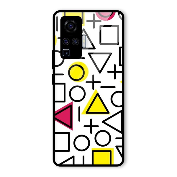 Geometry Pattern Glass Back Case for Vivo X50 Pro