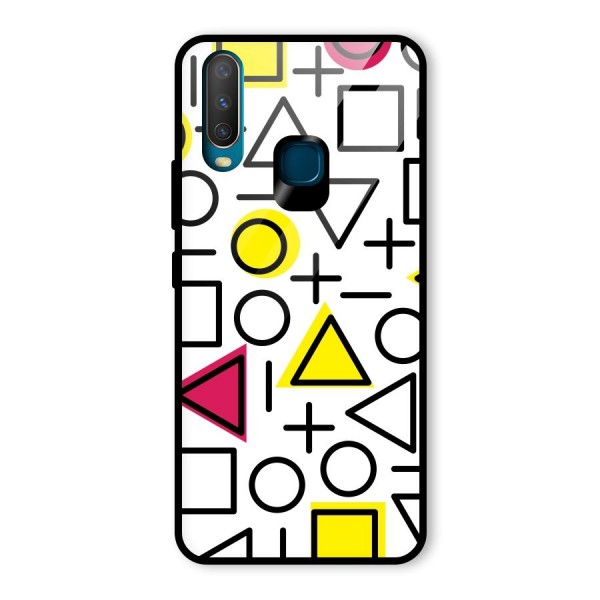 Geometry Pattern Glass Back Case for Vivo Y12