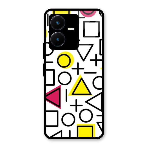 Geometry Pattern Glass Back Case for Vivo Y22