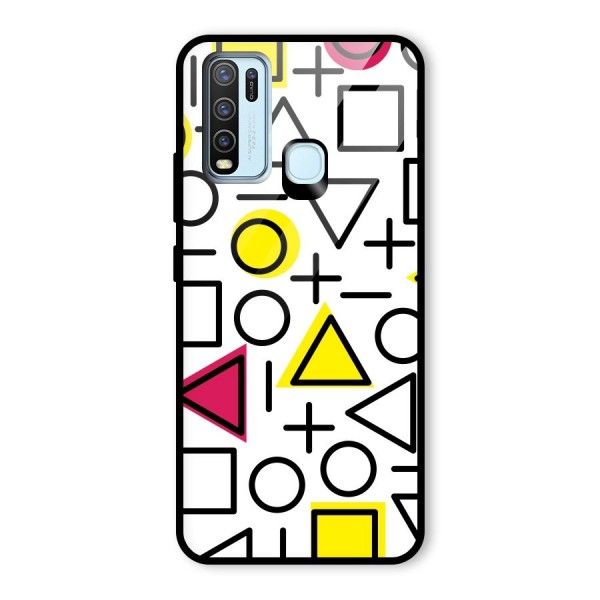 Geometry Pattern Glass Back Case for Vivo Y30