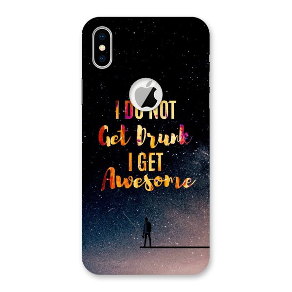 Get Awesome Back Case for iPhone XS Logo Cut