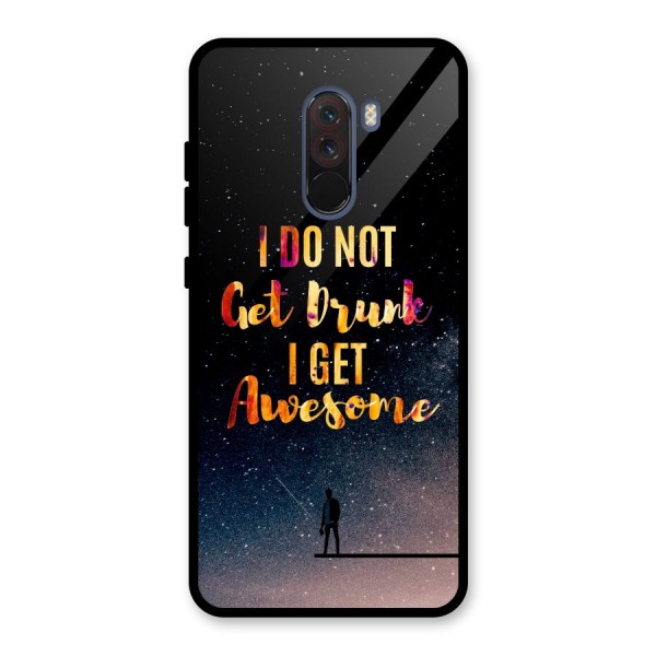 Get Awesome Glass Back Case for Poco F1