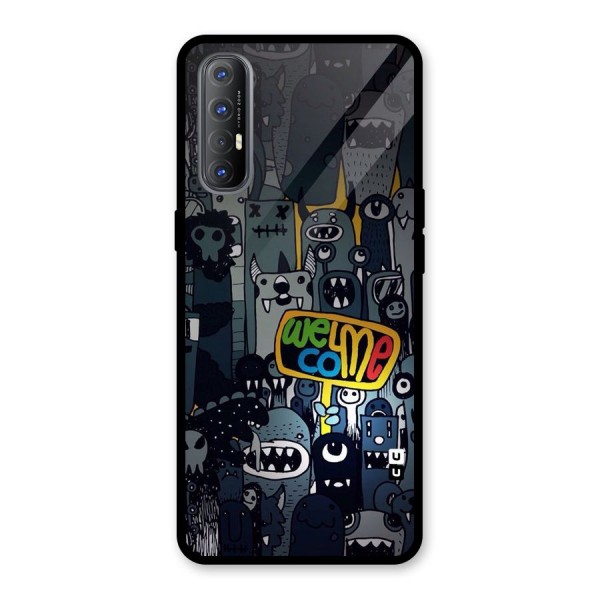 Ghost Welcome Glass Back Case for Oppo Reno3 Pro