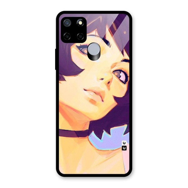 Girl Face Art Glass Back Case for Realme C15